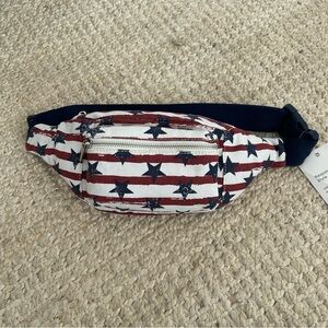 Patriotic red white and blue fanny pack with star accents  NEW